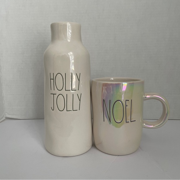 Rae Dunn Holiday Christmas Themed Mug and Vase. - Picture 2 of 3